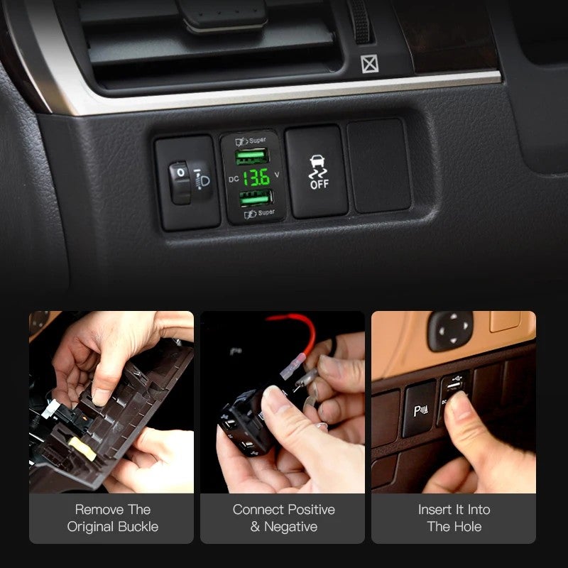 Bluejw Dual USB Car Charger Adapter 45W Super Fast Charging 9V/2A - Automobile Charger Socket for 12-24V Vehicles - Image 4